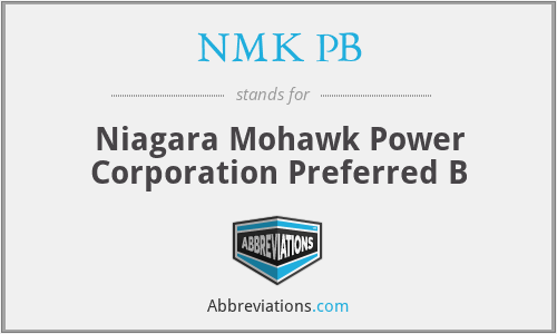 NMK PB - Niagara Mohawk Power Corporation Preferred B